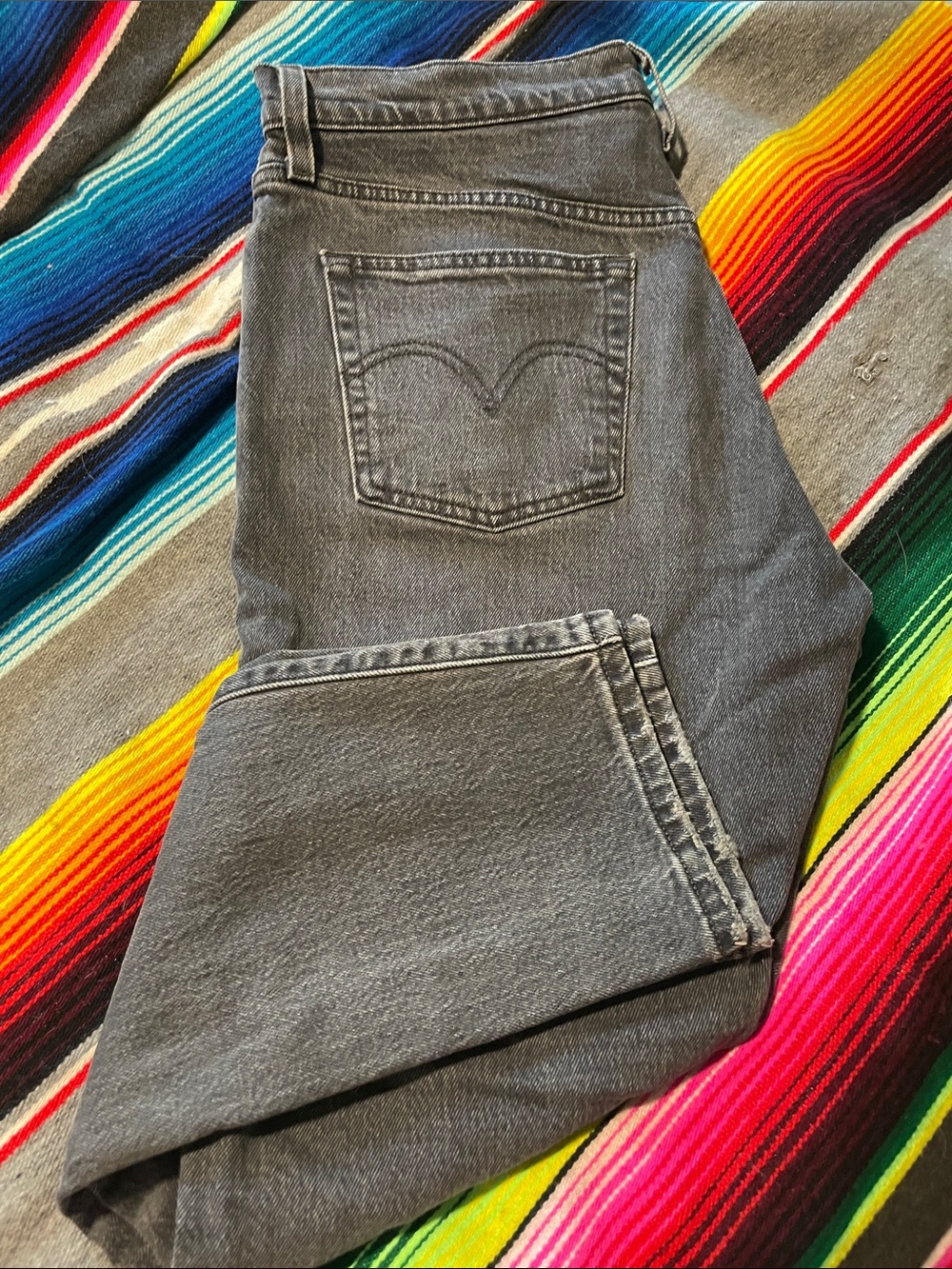 Levi's Black Skinny 501 Jeans with Distressed Knee faded black - Picture 4 of 9